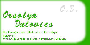 orsolya dulovics business card